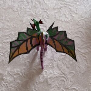 Handmade Mexican Wooden light purple lilac
Flying Dinosaur Dragon with wings